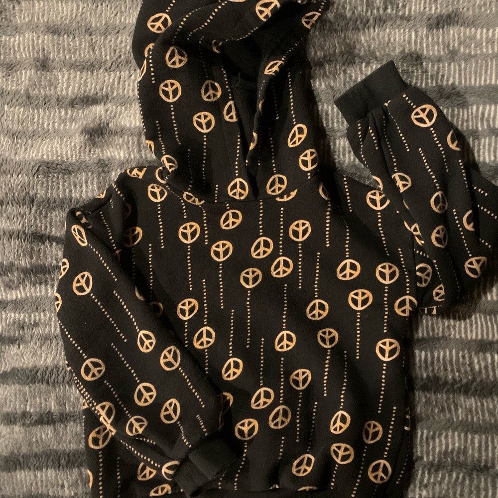 Nordstrom by Christina Martinez Peace Print Pullover Hoodie Size 5